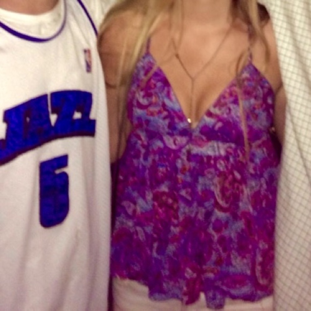 Cross back tank top